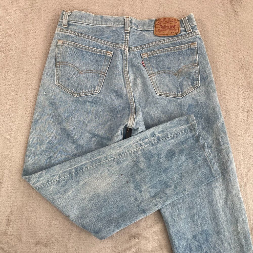 Vintage Levis 501XX Button Fly Jeans Men 32x30 (Tag 36) Distressed USA Made 80s